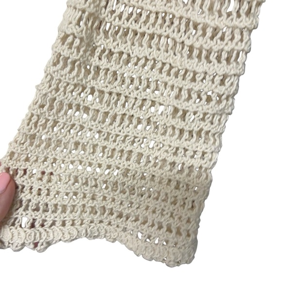 Rebellion Again Vintage Crochet Knit Boho Button-Front Cardigan Size S Cropped - Picture 8 of 15